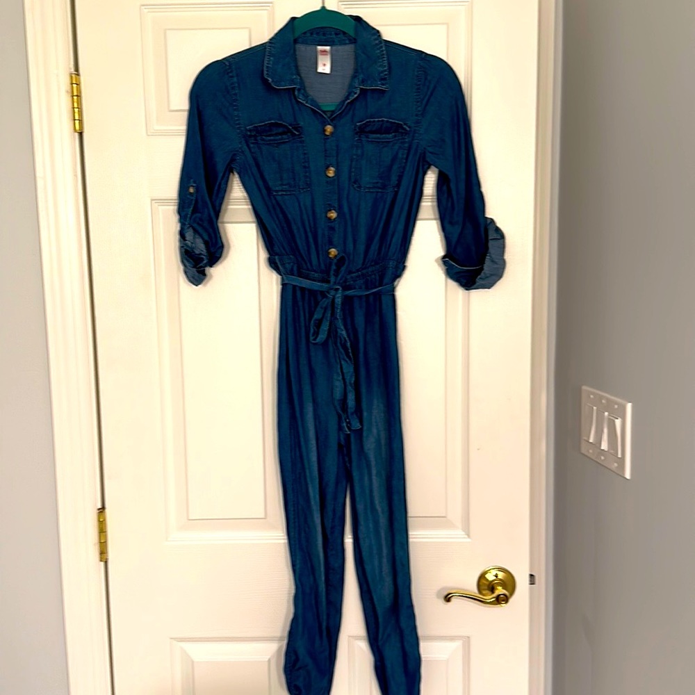 Justice jumpsuit sz 10 denim